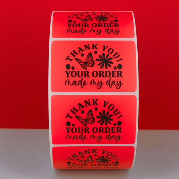 Thank you your order made my day | Cute Small Business Packaging Labels - Picture 8 of 11